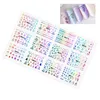 Rainbow Color Christmas 3D Nail Art Nail Stickers Snowflake Styles Large Decal Tips Xmas Reindeer Snowman Tree Self-adhesive
