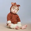 2017 New Baby Girls Cartoon Deer Costume Cardigan Toddler Kids Boys Dot Animal Knitted Crochet Sweater Outwear Clothing