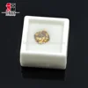 Faceted pointed backs stone light luminous yellow gold cushion cut moissanite diamond for golden earrings