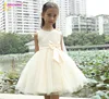 Sleeveless cotton organza fashion design teenage girl dress with flower angle tulle flower girl dress pattern