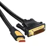 PCER 4K 60HZ Male-Male Audio Video Cable HDMI to DVI Cable for PC HDTV Projecto