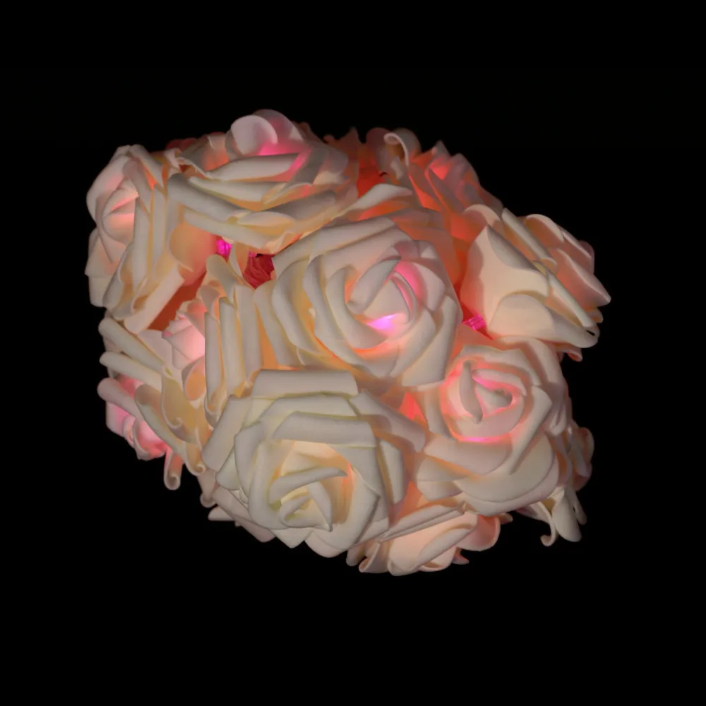 Fashion Holiday Lighting 20 LED Novelty Rose Flower Fairy String Lights Wedding Garden Party Christmas Decoration hot selling