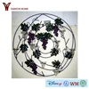 Metal Wall hanging candle holder with grapes round for home decoration