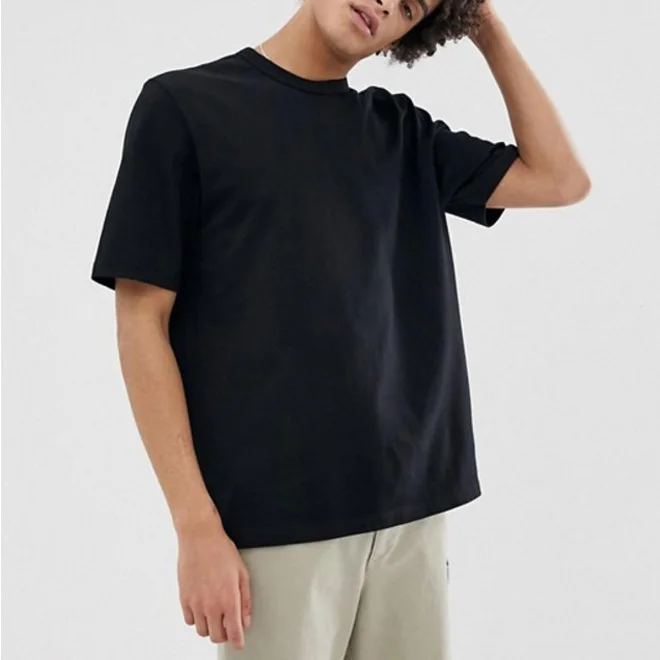 Wholesale Custom Cheap Mens loose fit black thick cotton t shirt, Accept custom made color
Wholesale Custom Cheap Mens loose fit black thick cotton t shirt, Accept custom made color