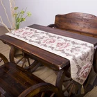 PLUS Classic Embroidery Tassel Dining Table Runners with Sequined Lace