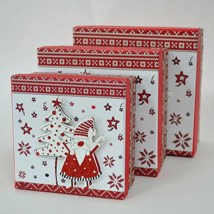 wholesale custom fancy red festival christmas hand gift packing