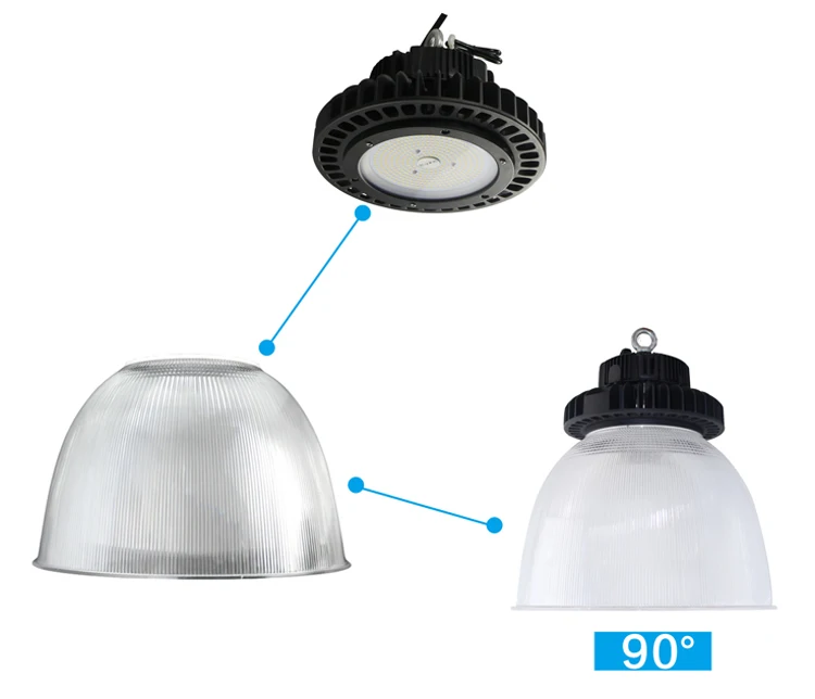 High efficiency industrial warehouse dimmable 100W UFO led high bay light with 5 years warranty