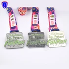 Malaysia antique and shiny silver atletics finisher medals sport for fun run events