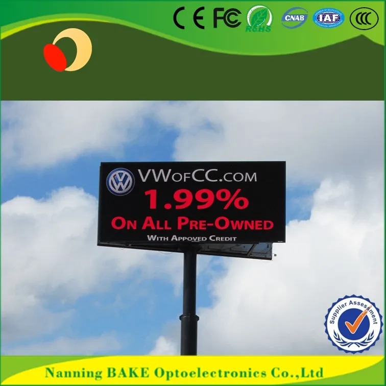 P10 outdoor fixed advertising led display floor stand outdoor led screen