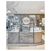 Hong Kong famous brand cake display showcase and bakery display furniture with bakery shop design and Natural marble finish
