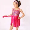 colourful sequin girls dance wear hot pink ballet skirt elegant little girl performance dress
