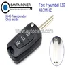 Folding Remote Key For Hyundai I30 Flip Key 3 Button 433mhz ID46 Chip