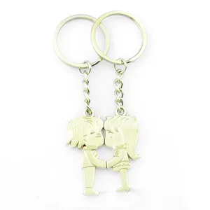 love kissing romantic cute couple keychain for couples