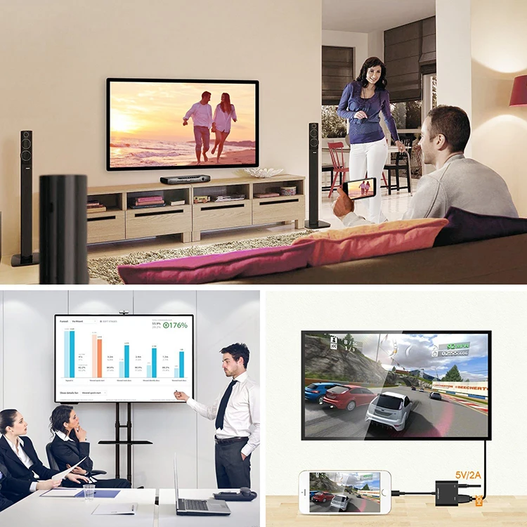 Phone To TV To Projector Digital Av Connector For Apple Jack Adapter For Apple Tv Av Adapter - ANKUX.COM