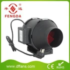 4 inch Black Plastic Case Mixed Flow Fan/ inline duct Exhaust fan ETL certificate