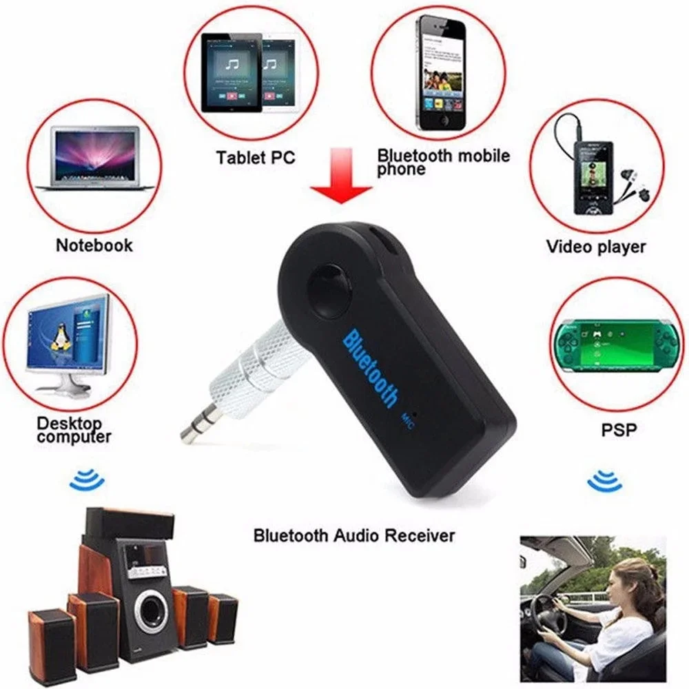 FancyTech BT Car Kit Handsfree 3.5mm Car AUX Audio Music Receiver Adapter - ANKUX.COM