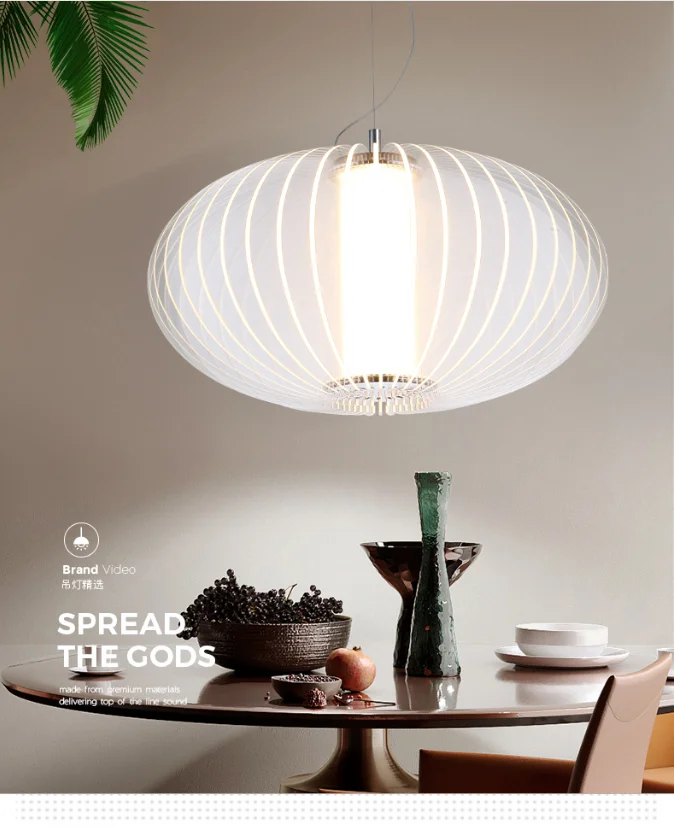 zhongshan dining room cafe Minimalist metal pendant lighting white round chandeliers