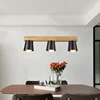 Hot sale indoor led modern wood hanging light suspension chandelier pendant lamp