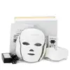 Wholesale 7 colors LED light therapy mask with neck / PDT LED light therapy Spa use facial whitening LED mask