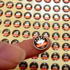 Advertising custom logo clear crystal epoxy sticker