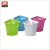 Home Office Decor Waste Basket Plastic Mesh Paper Basket Angle Garbage Trash Bins Open Top Rubbish Bin