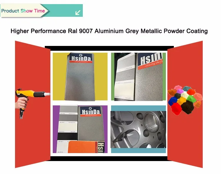 Ral 9007 Aluminium Gun Gray Metallic Silver Powder Coating