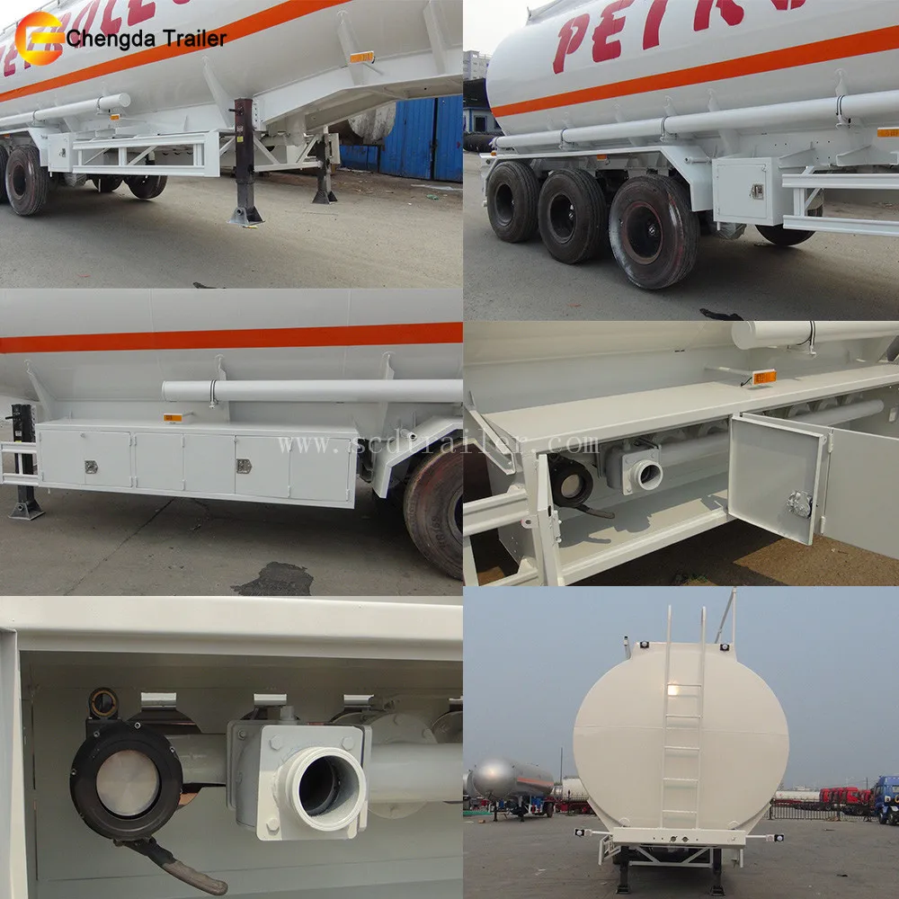 12wheel 48000 liters liter fuel aramco fuel tank semi-trailer for Saudi Arabia
