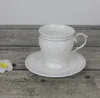 High quality Golden rim porcelain teapot cup set