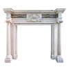 Freestanding Indoor Stone Fireplace Mantels with Column
