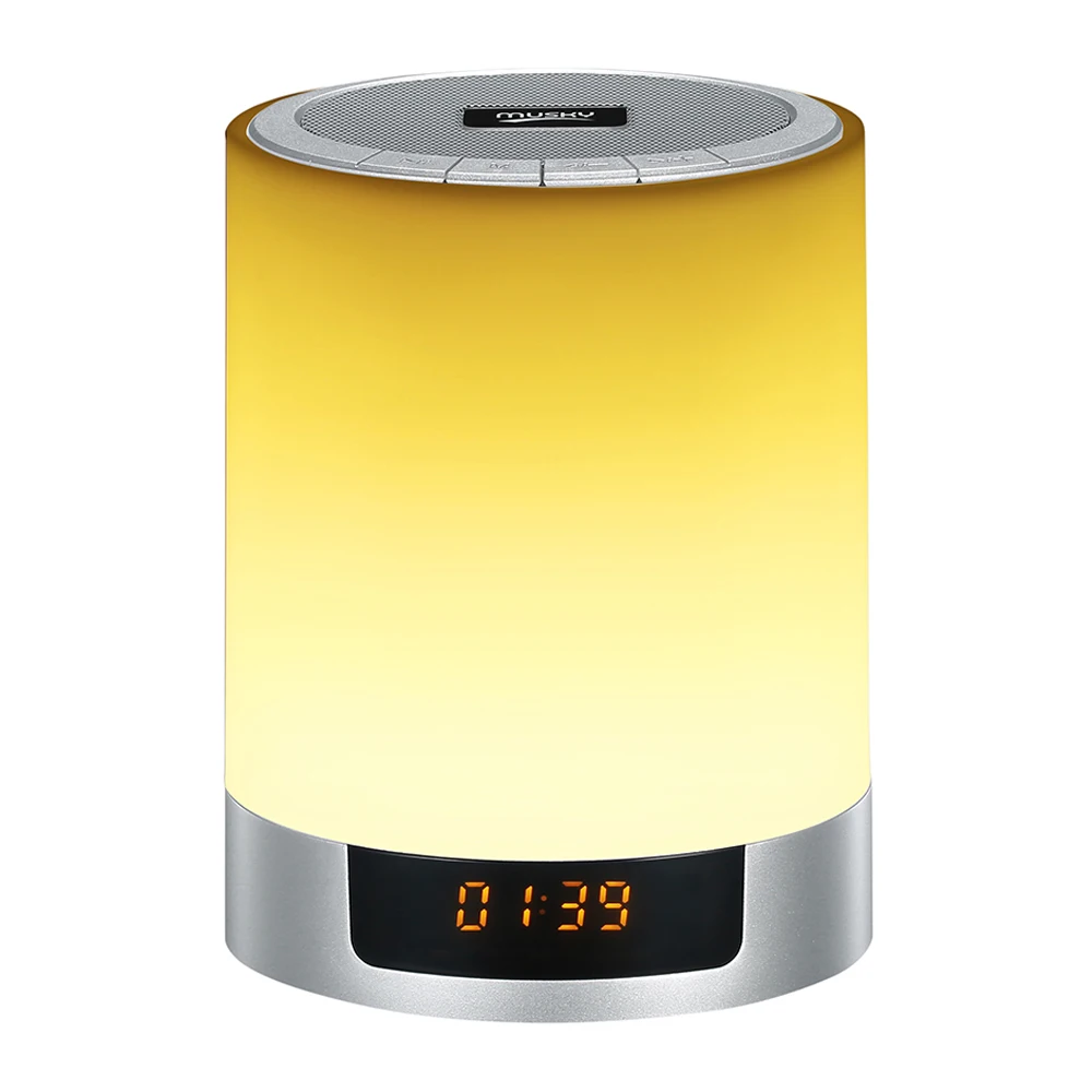 notebook speaker LED Light Alarm Clock Portable Wireless Bluetooth Mini Speaker, White+silver
notebook speaker LED Light Alarm Clock Portable Wireless Bluetooth Mini Speaker, White+silver