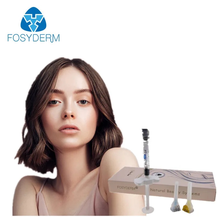 

Fosyderm 2ml Fine Line Anti Wrinkles Hyaluronic Acid Syringe Injection For Skin Care Dermal Filler, Transparent