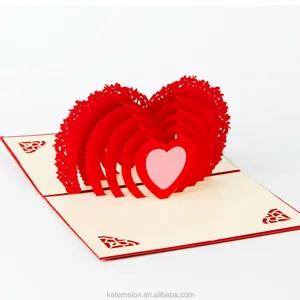 kirigami origami with envelope thank you love in the heart