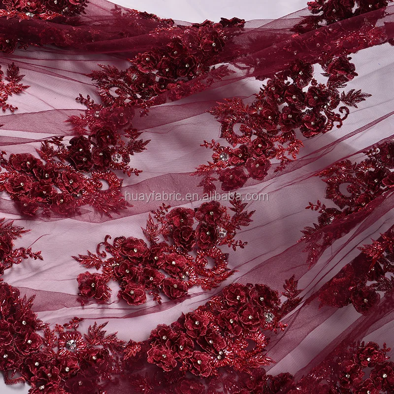 maroon lace fabric