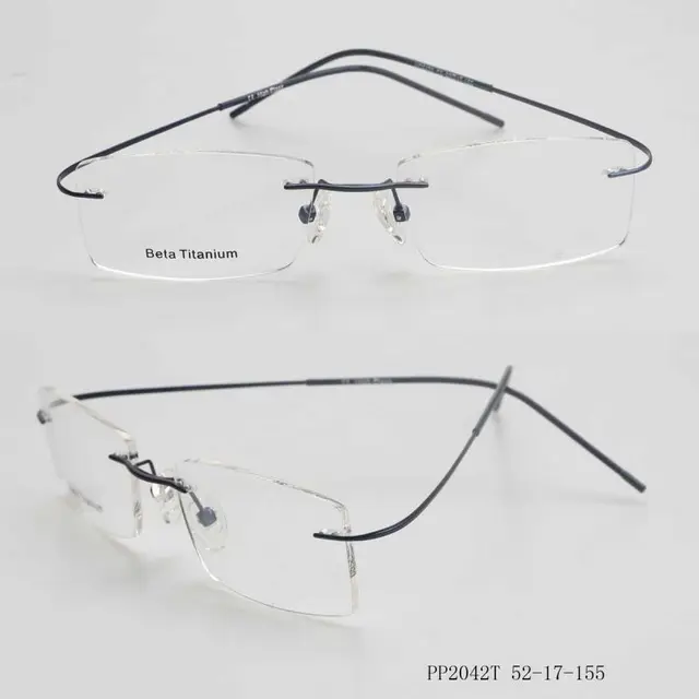 high quality rimless titanium eye glass frames wholesale classic