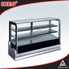 Refrigerated Cake Showcase/counter top cake display showcase/rotating cake display