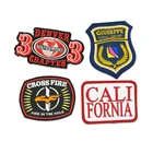 Reversible Custom Logo Name Embroidery Patch Badges For Clothing