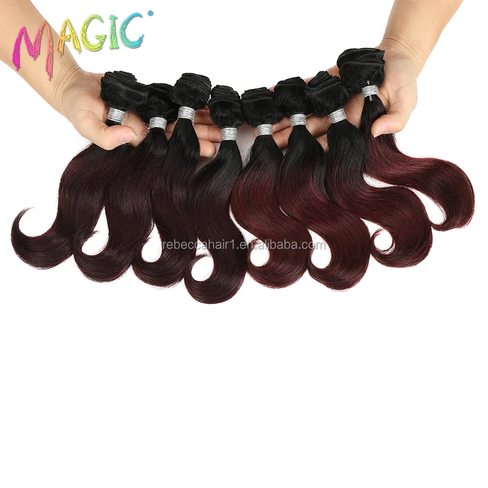 Magic Hair Body Wavy 8 Bundles One Pack Synthetic Hair Weaving