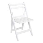 Resin folding plastic chair for rental in white color outdoor