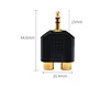 Male 3.5mm audio Jack 2 Pole Stereo Plug gold plated adapter connector
