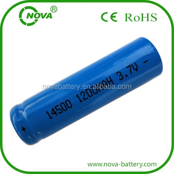 3.7v 1200mah icr 14500 li-ion rechargeable battery manufacturer