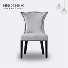 Wooden Legs Fabric Dining Chair Cafe Leisure Wood Chair For Restaurant
