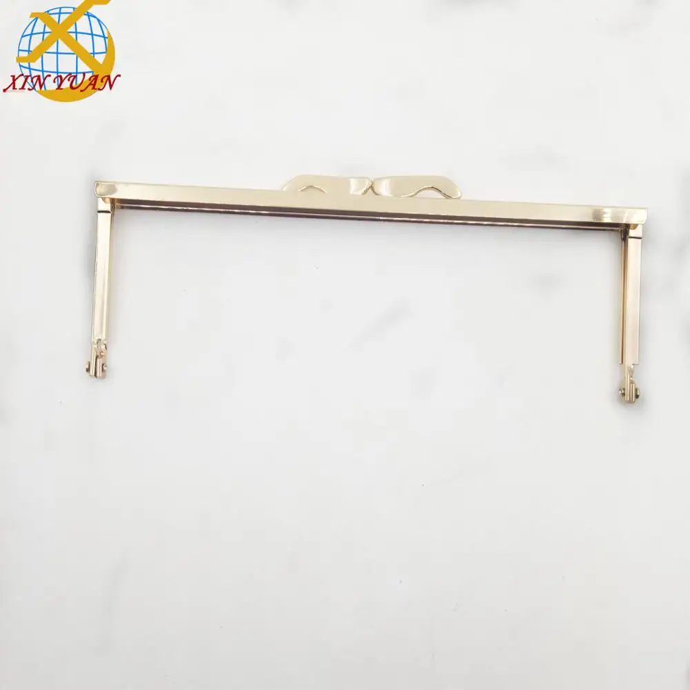 18*6.5cm Lt gold Bag Frame Metal, Light gold/customized
18*6.5cm Lt gold Bag Frame Metal, Light gold/customized