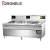 Restaurant Kitchen Chinese Electric Induction 2 Wok 2 Burner Commercial Cooking Range
