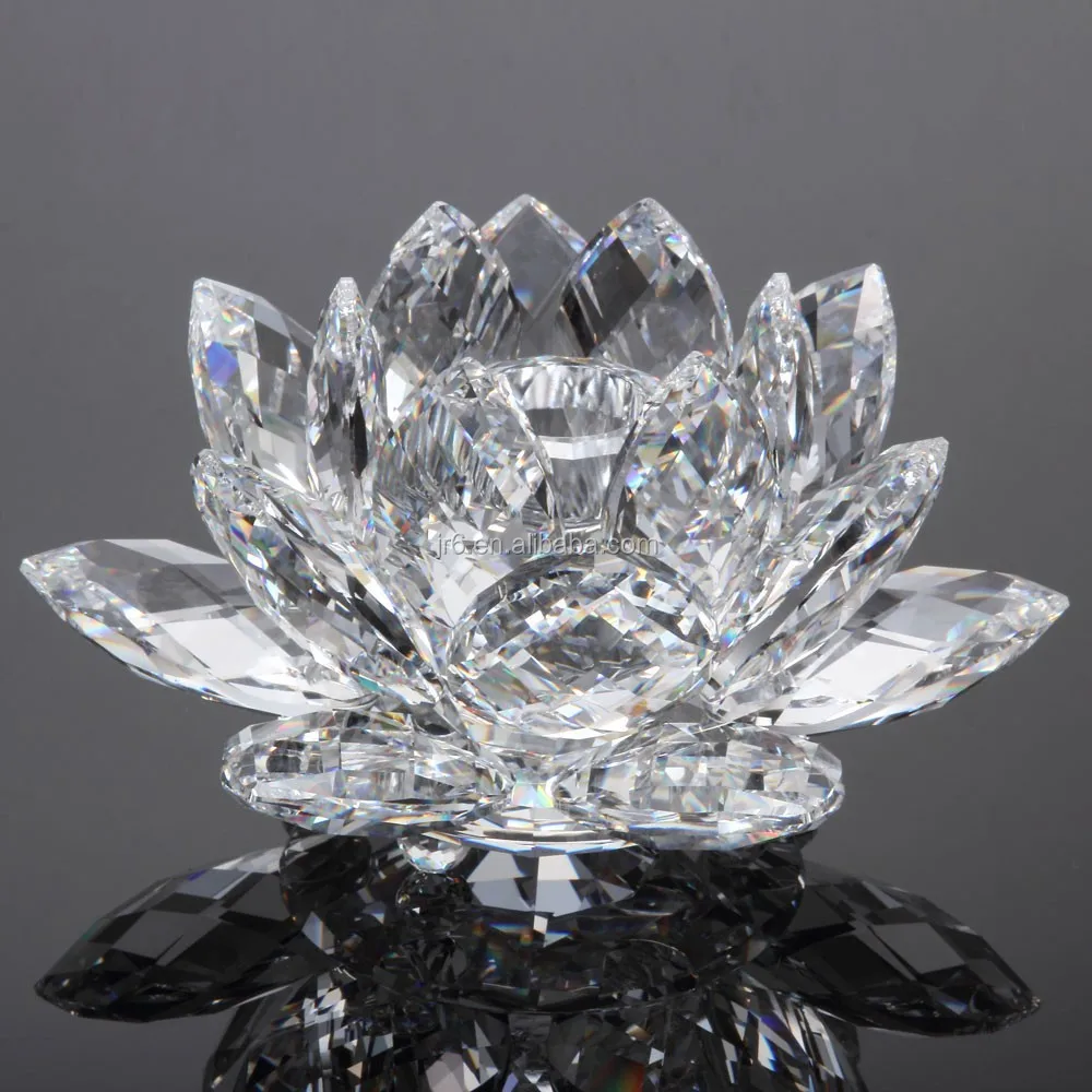 100mm Lotus Crystal Candle Holder Buy Home Goods Crystal Candle