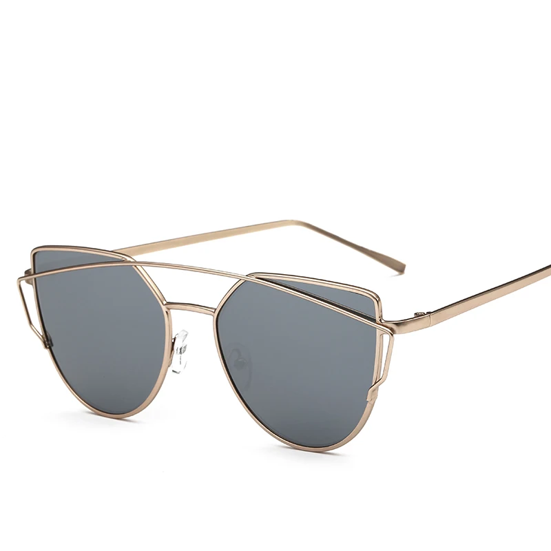New Women Cat Eye Sunglasses Fashion Women Brand Designer Twin-Beams Coating Mirror Sun glasses Female Sunglasses 98101
New Women Cat Eye Sunglasses Fashion Women Brand Designer Twin-Beams Coating Mirror Sun glasses Female Sunglasses 98101