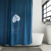 Avocado recycled polyester shower curtain shower curtain stainless rings shower curtain custom printing