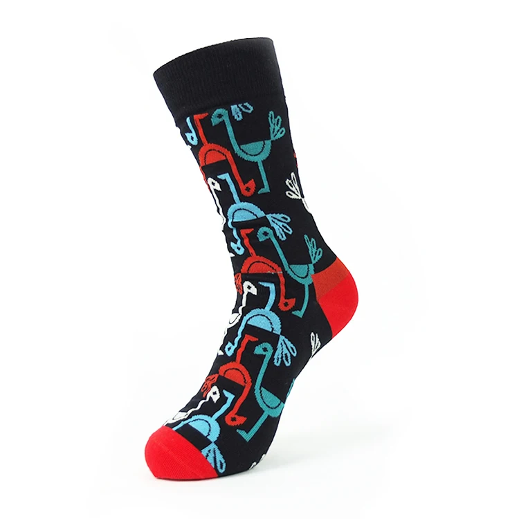 Customized promotional logo men high socks