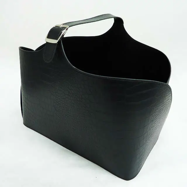 crocodile pu faux leather lady basket