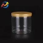 factory price pet clear food jars cookie candy wide mouth plastic can for food various size