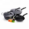 Durable Maifanite Wok and Frying Pan & Stock Pot 3 Piece Cookware Sets